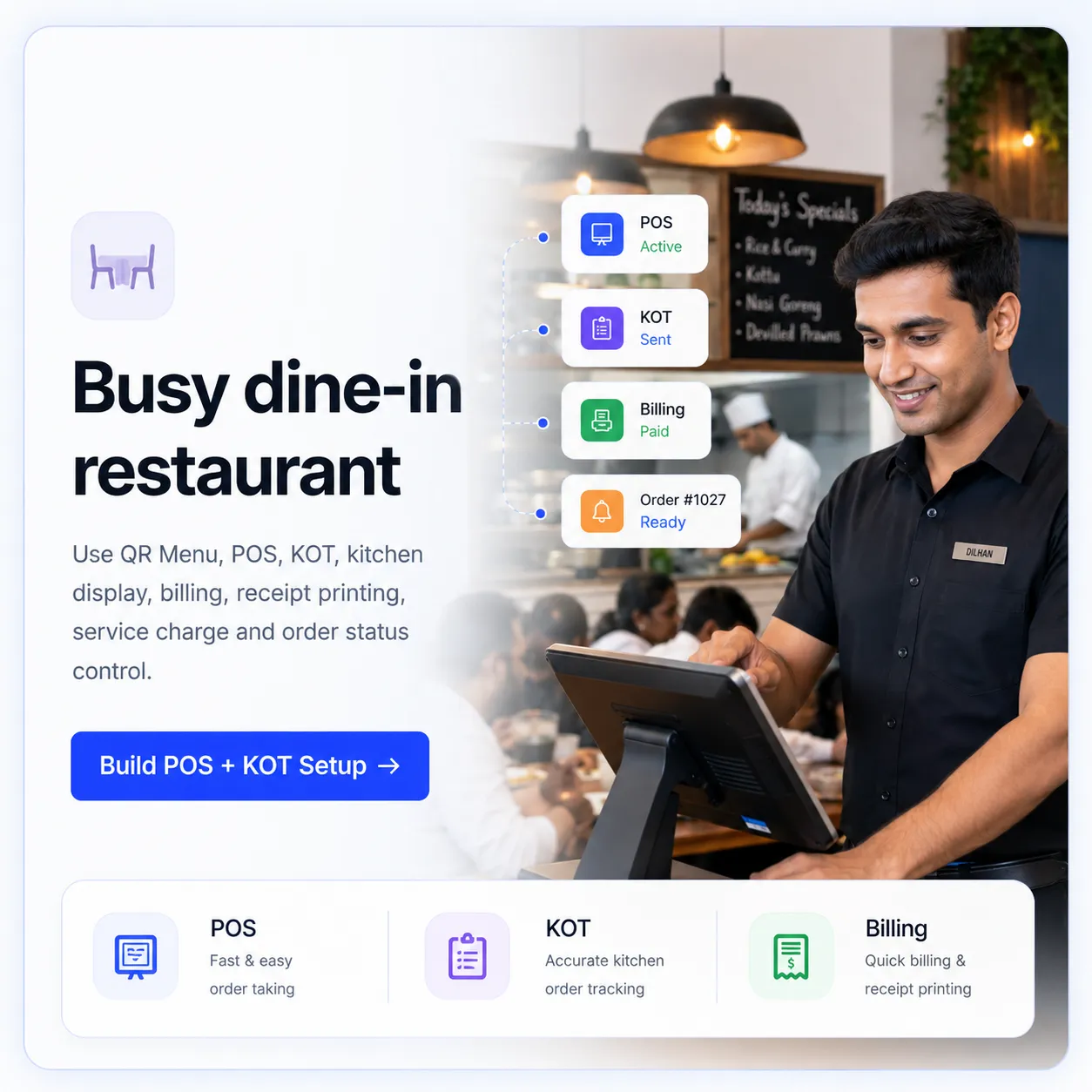 Restaurant Management System and POS for busy dine-in restaurants