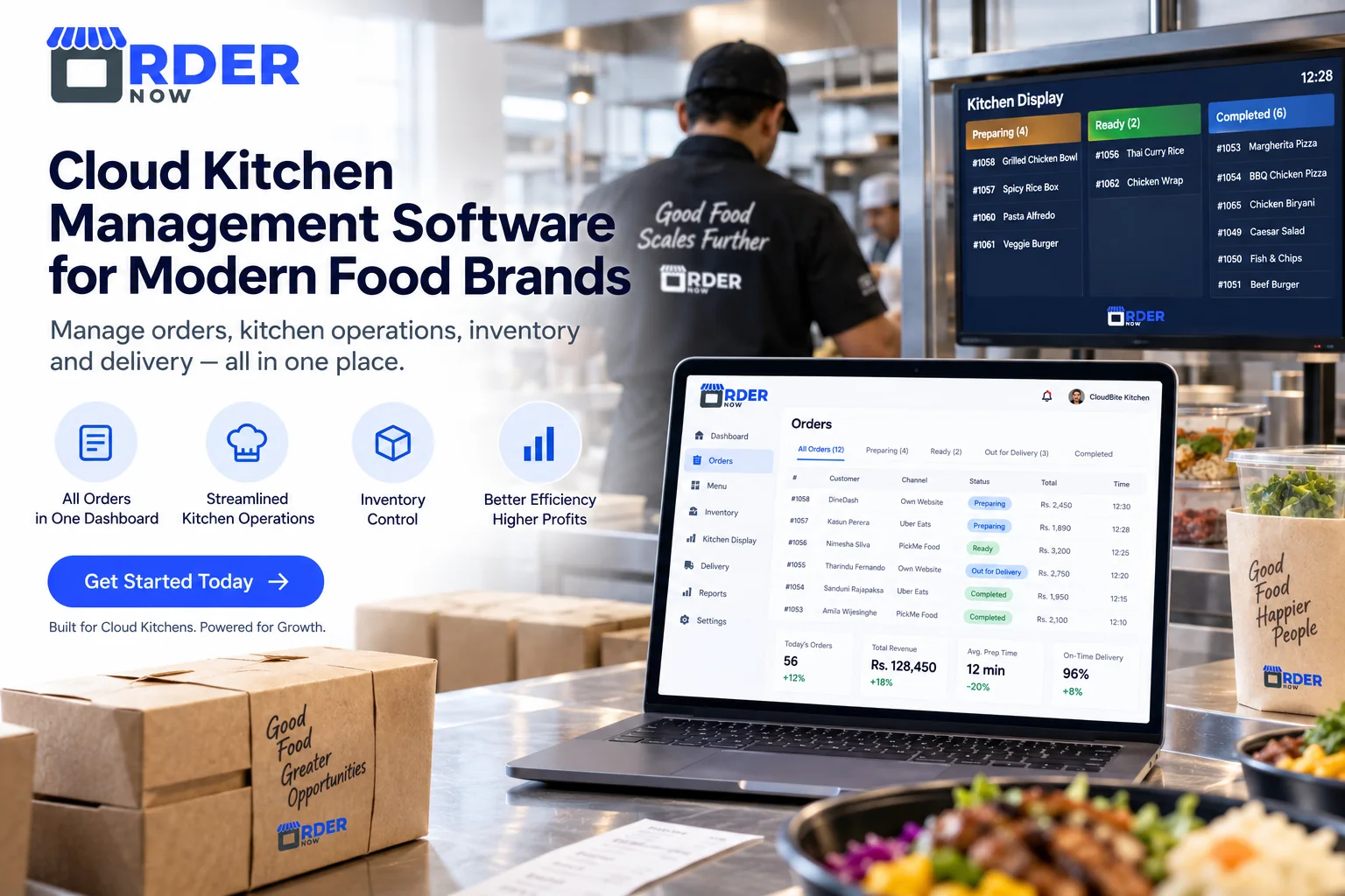 OrderNow cloud kitchen management software