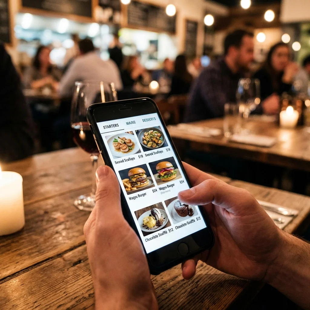 OrderNow Digital Menu on Phone