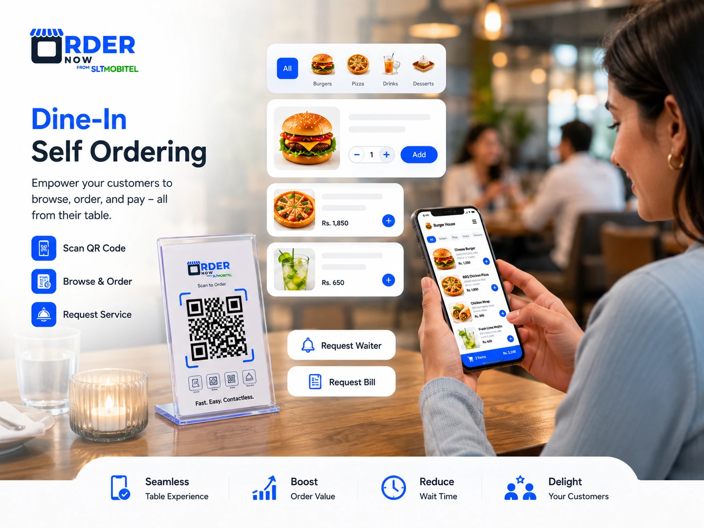 Dine-in self ordering