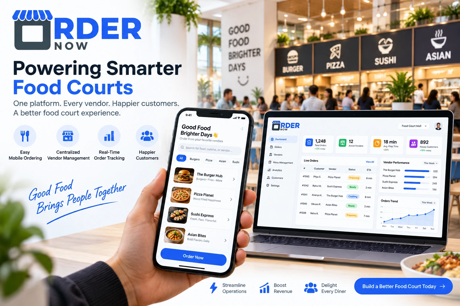 OrderNow food court management system