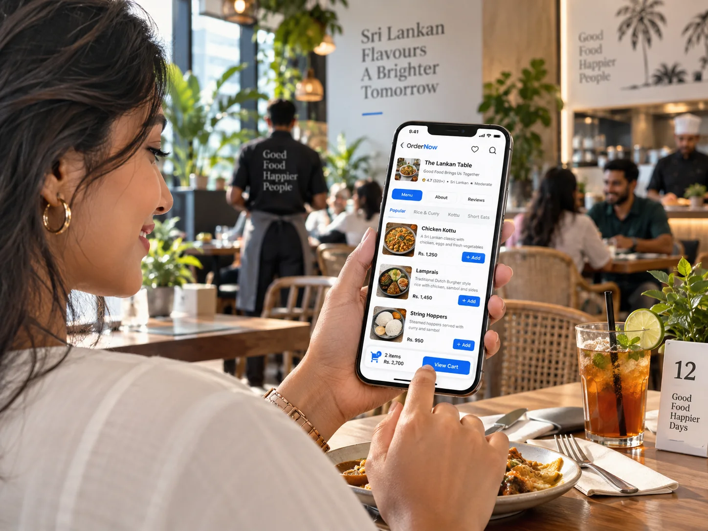 OrderNow restaurant online ordering system in Sri Lanka
