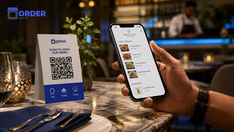 QR ordering system for restaurants