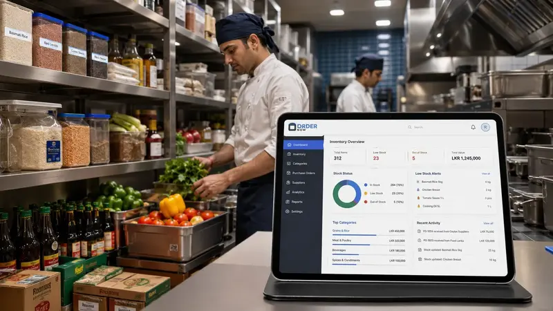 Restaurant inventory management system for restaurants