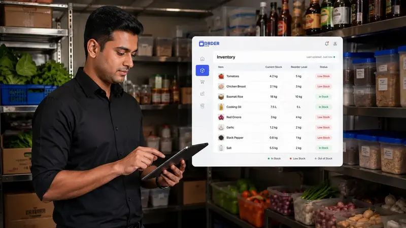 Restaurant inventory management system for restaurants