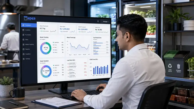 Restaurant inventory management system for restaurants