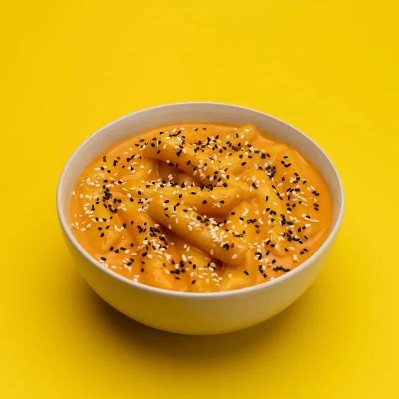 Rose Tteokbokki (로제 떡볶이) at BokBok Chicken 