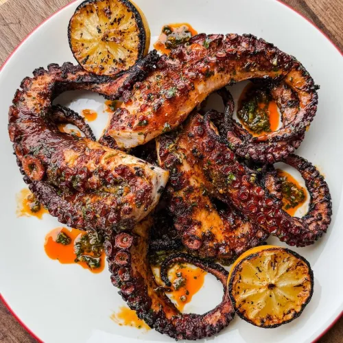 Grilled Octopus at Ceylon X Seafood Restaurant