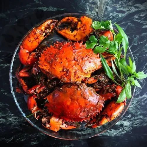 Crab Wok-Grilled at Ceylon X Seafood Restaurant
