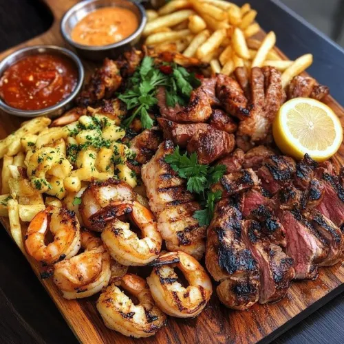 Signature Grill Platter at Ceylon X Seafood Restaurant