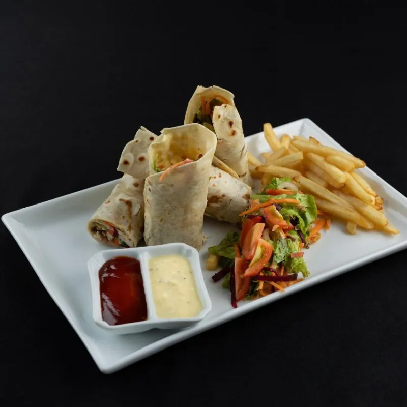 Kids Wrap With BBQ Sauce Chicken
