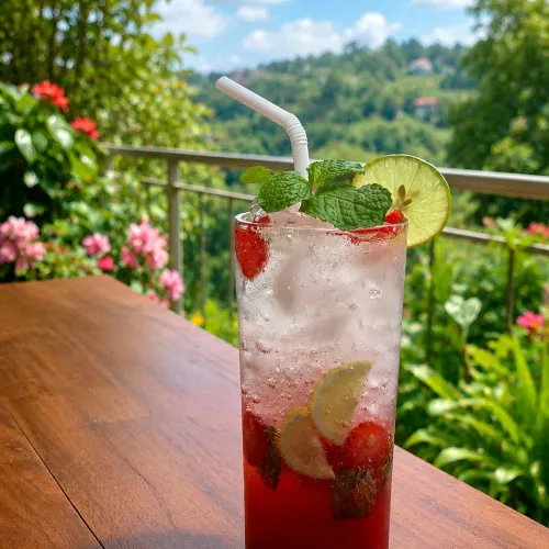 STRAWBERRY MOJITO at The MistyVibe Restaurant & Cafe