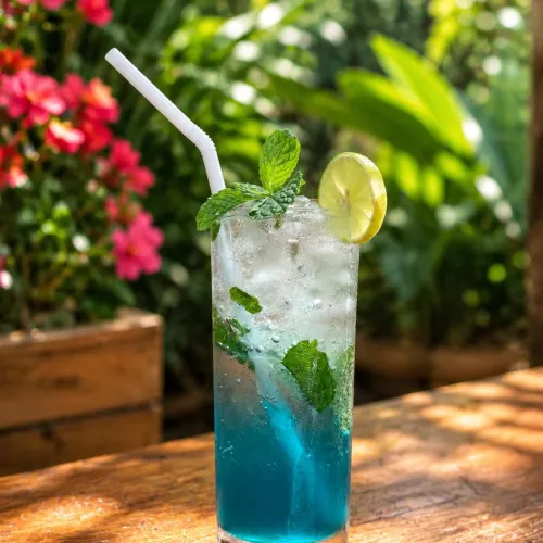 BLUE LAGOON MOJITO at The MistyVibe Restaurant & Cafe