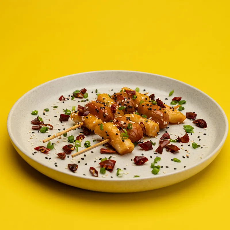Spicy Sotteok (매운 소떡) at BokBok Chicken 