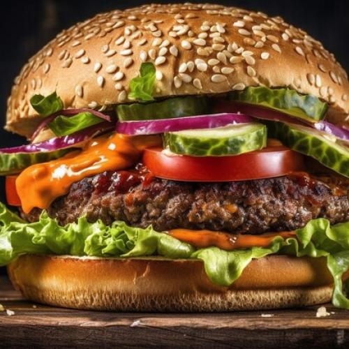 Chicken Onion Tomato Burger