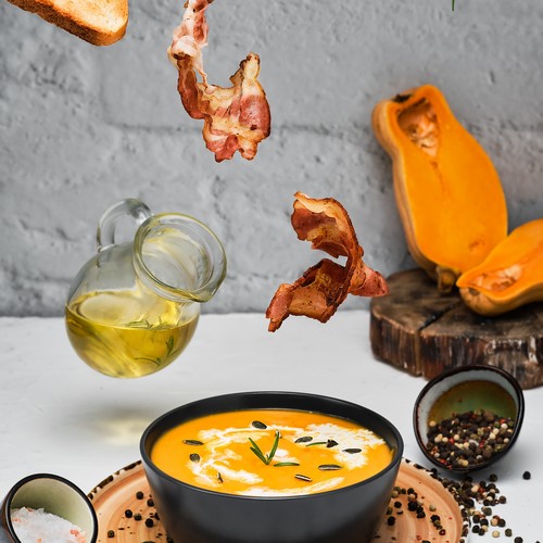 Pumpkin with Fried Bacon