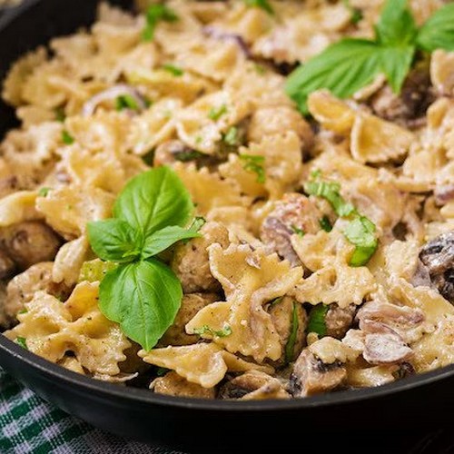 Fusilli with Basil Pesto and Chicken
