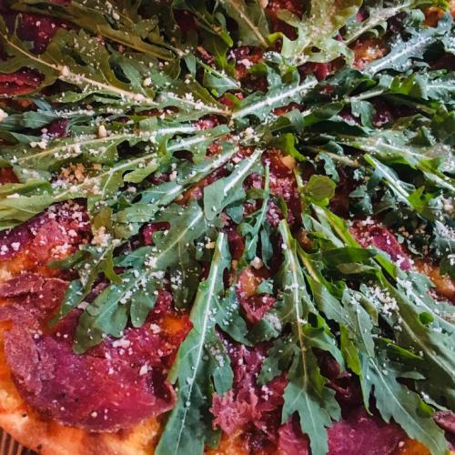 Pizza Bresaola with Arugula