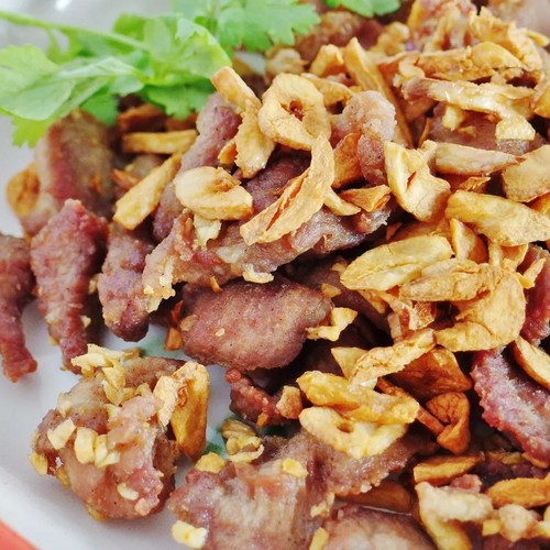 Fried Pork & Garlic  at Hotel Sanvilla 