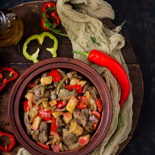 Mutton With Dry Red Chilli