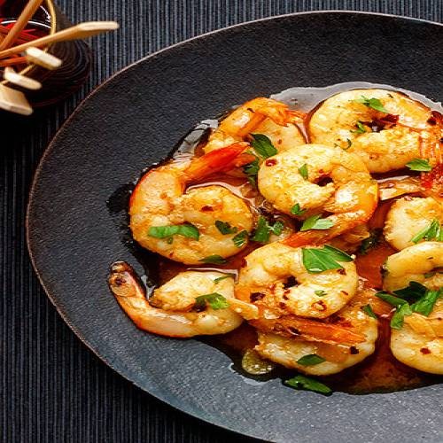 Sizzling Prawns in Black Bean Sauce