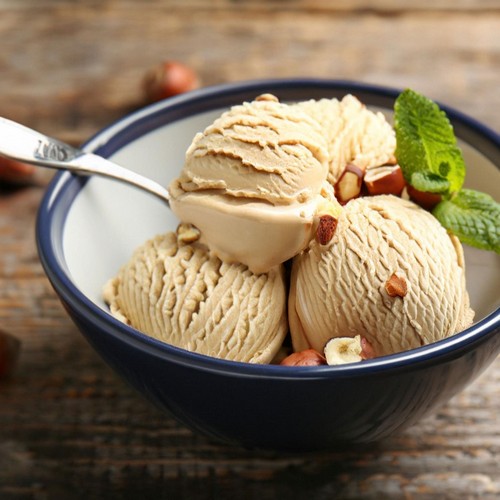 Vanilla Ice Cream with Topping