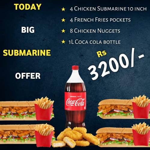 Today Big Submarine Offer (4 Portion)