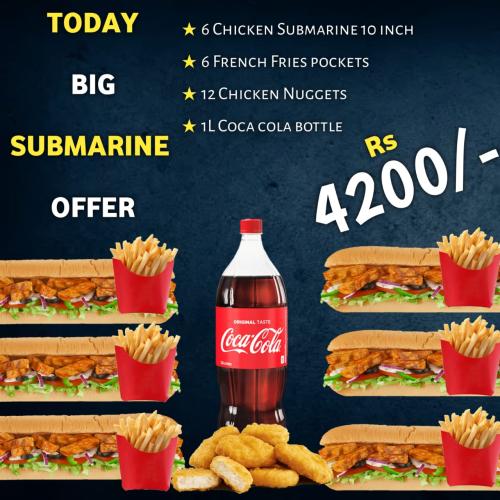 Today Big Submarine Offer (6 Portion)