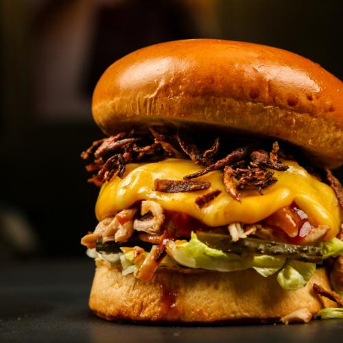 Cheesy Pork Burger