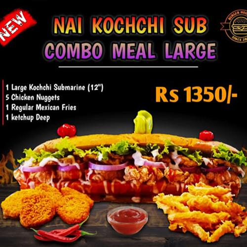 Nai Kochchi Sub Combo Meal Large  at Burger House SL