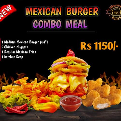 Mexican Burger Combo Meal