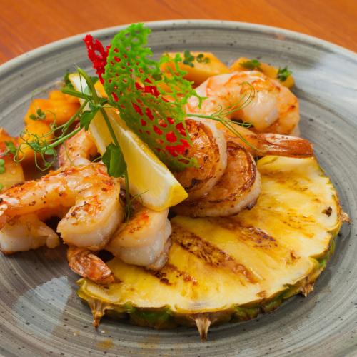 Grilled Shrimp with Roasted Potato