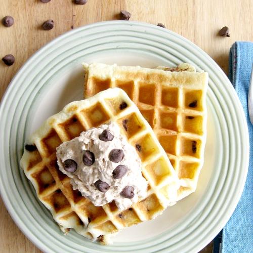 Whip Cream & Choco Waffle at Cafe La Defense