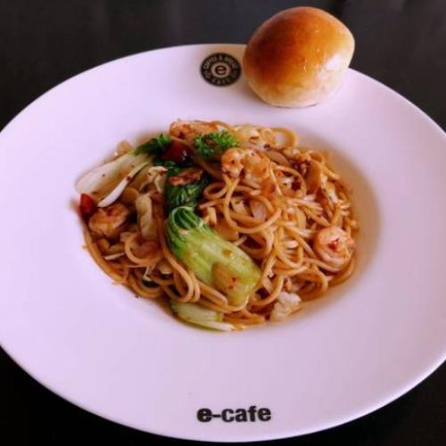 Prawn Yaki Spaghetti at E CAFE - Coffee & Bread