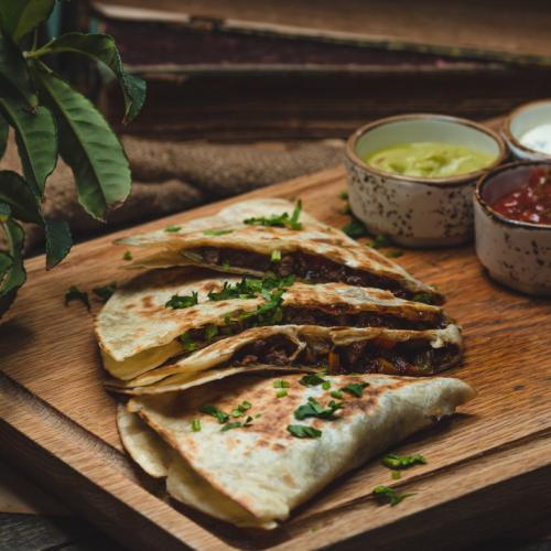 BEEF QUESADILLA at MR.DEEN