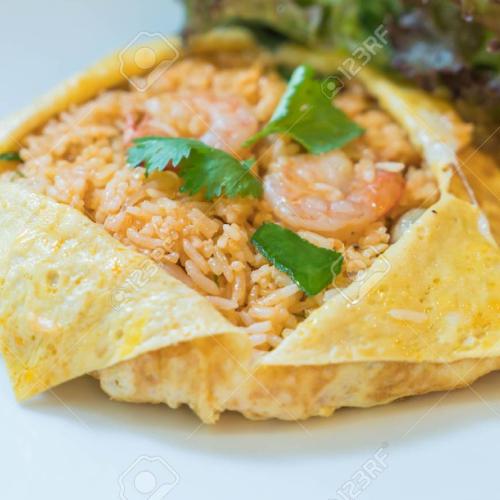 Seafood Egg Wrap Fried Rice at Thai Heritage Food Truck