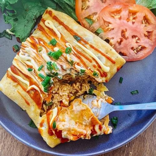 Beef Egg Wrap Fried Rice