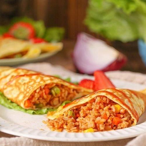 Chicken Egg Wrap Fried Rice