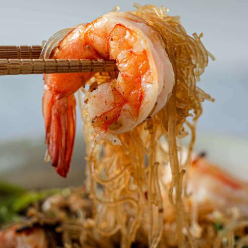 Stone Pot Glass Noodles With Prawns