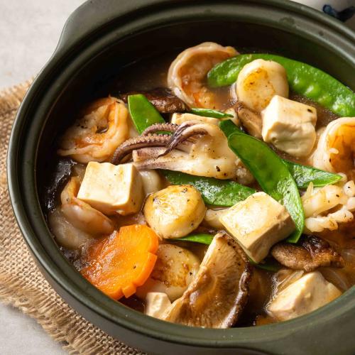 Stone Pot Seafood With Tofu at Mong Kok Chinese