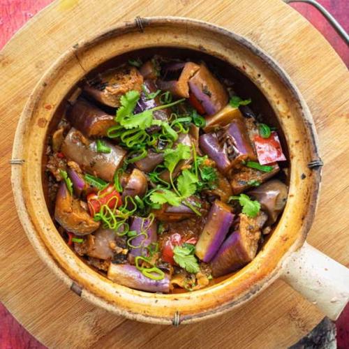 Clay Pot Eggplant With Chili Bean at Mong Kok Chinese