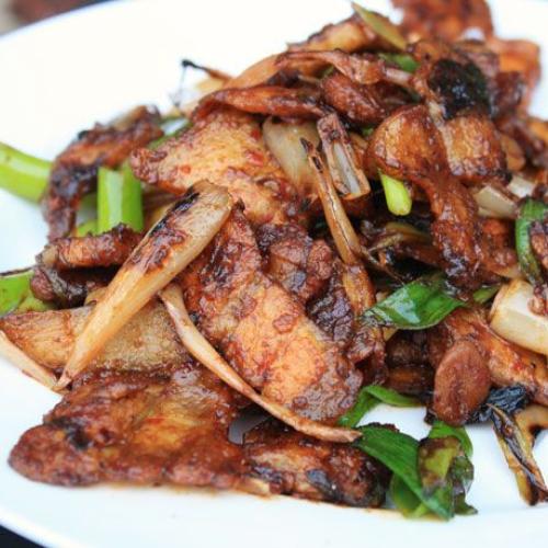Double Fried Pork With Chili Bean Sauce at Mong Kok Chinese