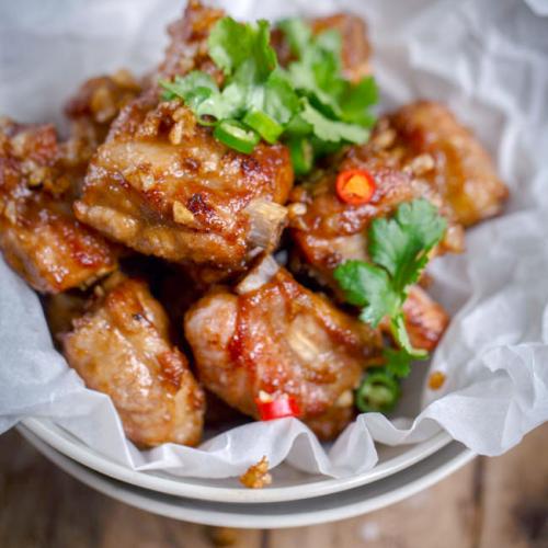 Deep Fried Pork Ribs With Garlic