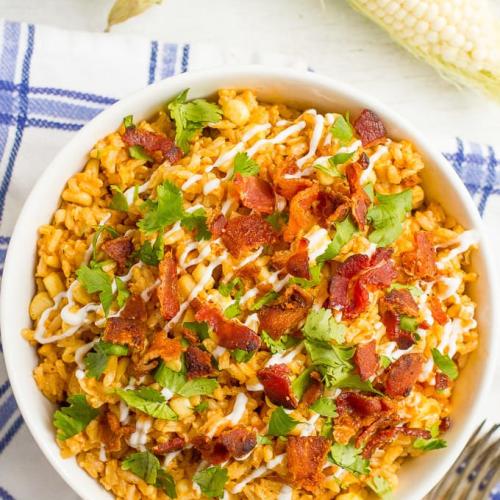 Bacon with Kernel Corn Rice