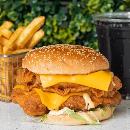 Chicken Double Patty Combo at Burger S Hut