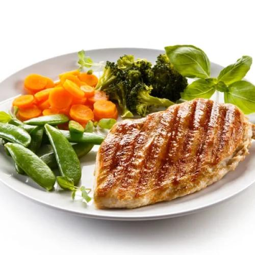 096 Grilled Chicken with Boiled Vegetable