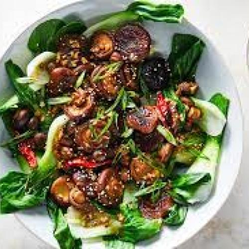 Black Mushroom pak choi at SHOTS by H&R