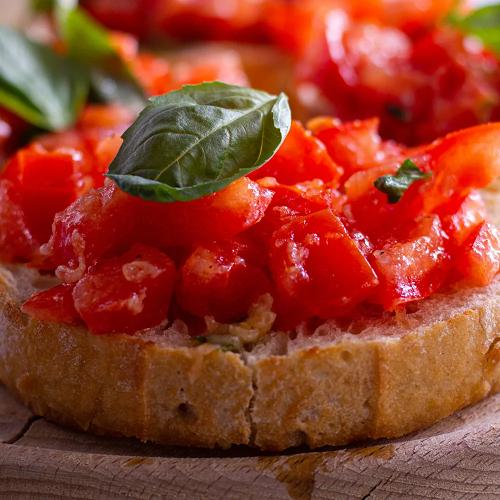 Chopped tomato, basil, olive oil and rock salt at 3Brothers Italian Bistro