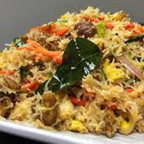 String Hoppers Chicken Cheese Kottu