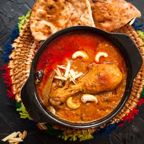 Nan Roti with Chicken Kuruma